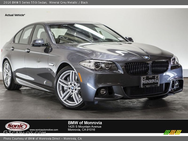 Mineral Grey Metallic / Black 2016 BMW 5 Series 550i Sedan