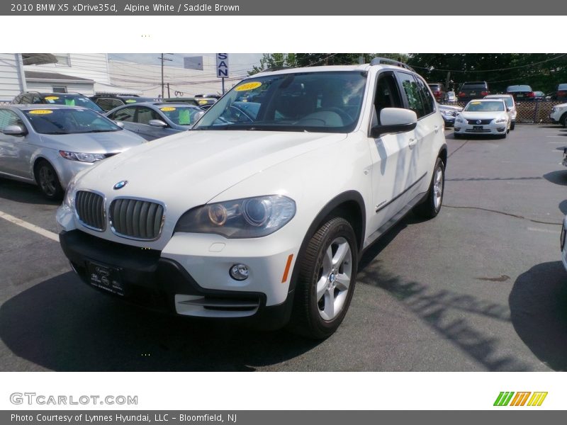 Alpine White / Saddle Brown 2010 BMW X5 xDrive35d
