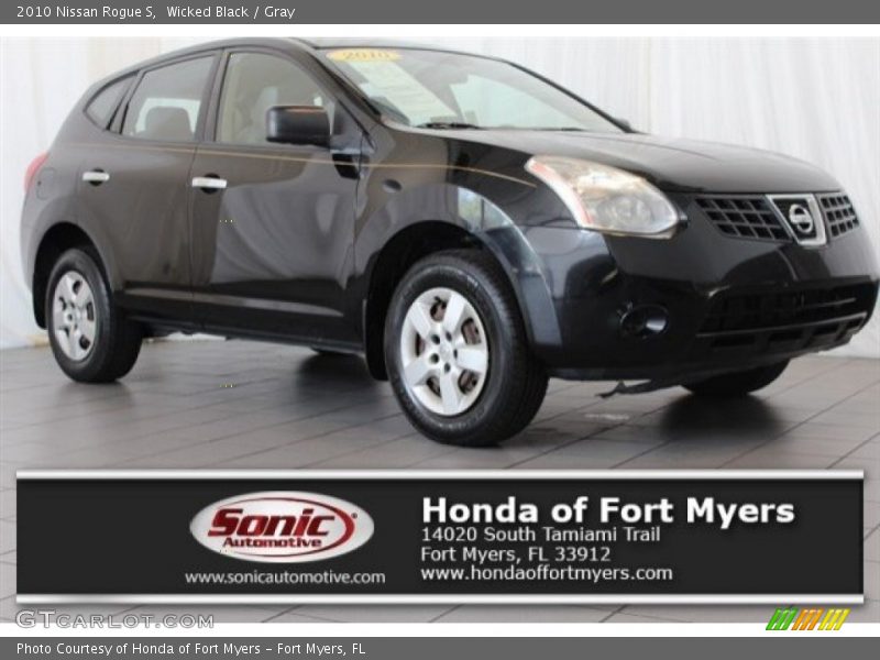 Wicked Black / Gray 2010 Nissan Rogue S