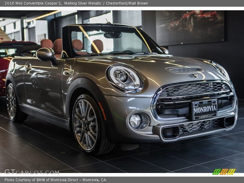 Melting Silver Metallic / Chesterfield/Malt Brown 2016 Mini Convertible Cooper S