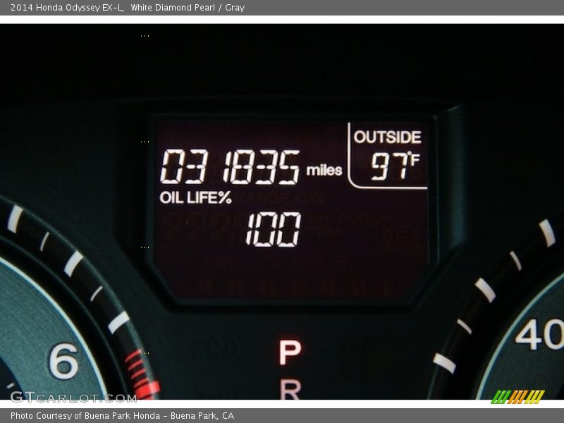 White Diamond Pearl / Gray 2014 Honda Odyssey EX-L