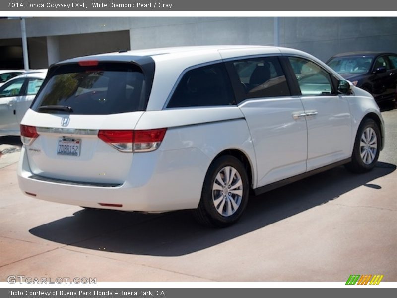 White Diamond Pearl / Gray 2014 Honda Odyssey EX-L