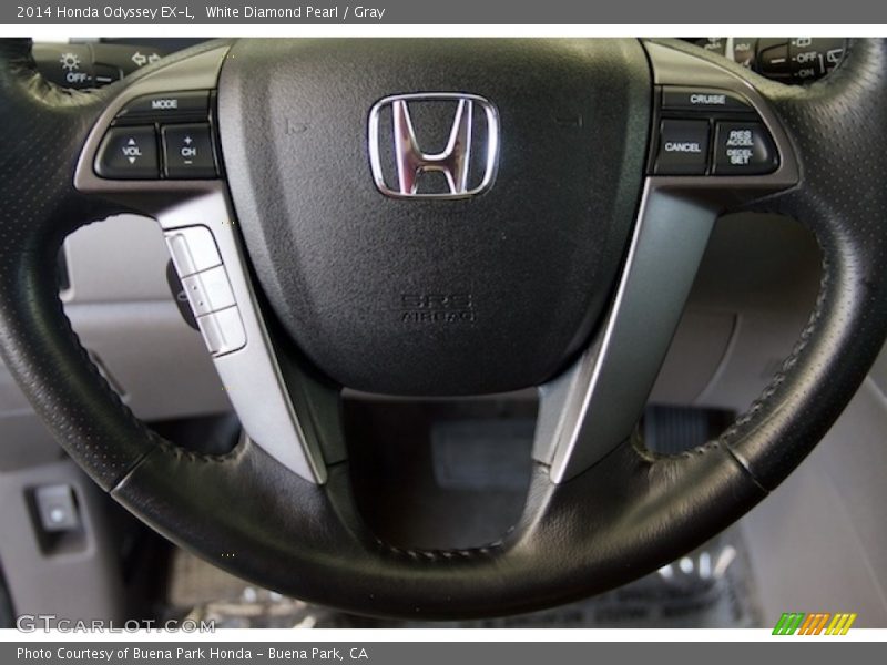 White Diamond Pearl / Gray 2014 Honda Odyssey EX-L