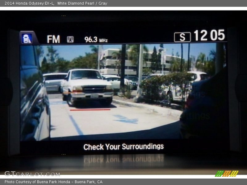 White Diamond Pearl / Gray 2014 Honda Odyssey EX-L