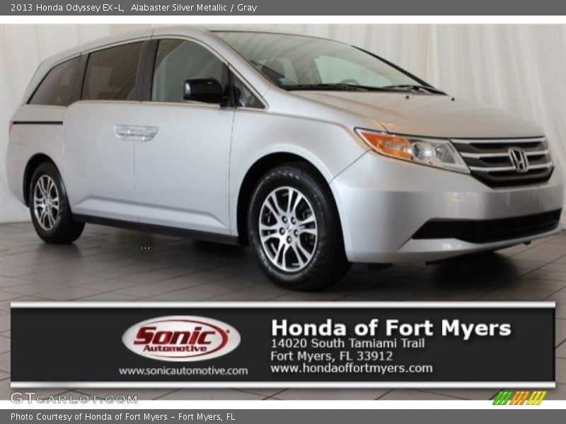 Alabaster Silver Metallic / Gray 2013 Honda Odyssey EX-L