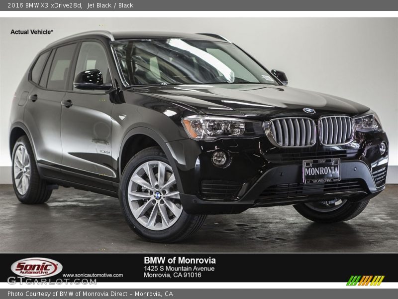 Jet Black / Black 2016 BMW X3 xDrive28d