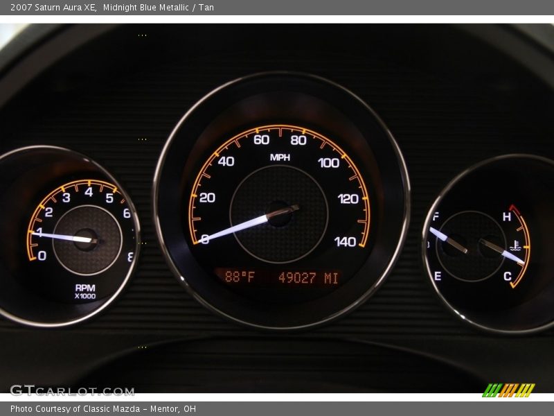 Midnight Blue Metallic / Tan 2007 Saturn Aura XE