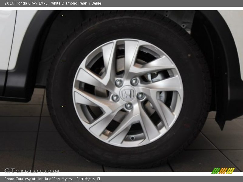 White Diamond Pearl / Beige 2016 Honda CR-V EX-L
