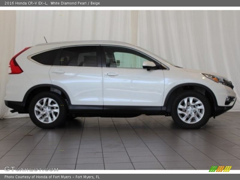 White Diamond Pearl / Beige 2016 Honda CR-V EX-L