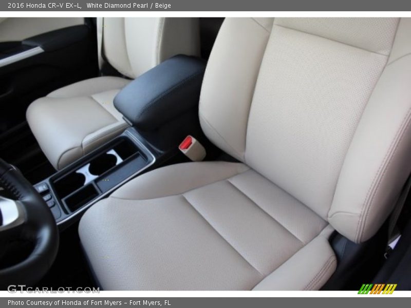 White Diamond Pearl / Beige 2016 Honda CR-V EX-L