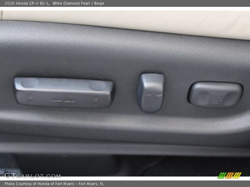 White Diamond Pearl / Beige 2016 Honda CR-V EX-L