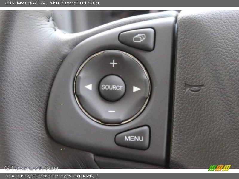 White Diamond Pearl / Beige 2016 Honda CR-V EX-L