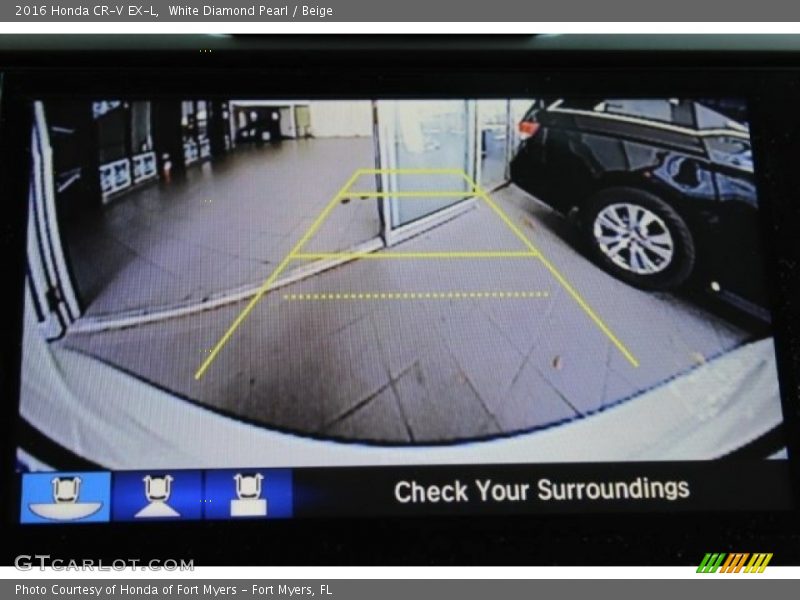 White Diamond Pearl / Beige 2016 Honda CR-V EX-L
