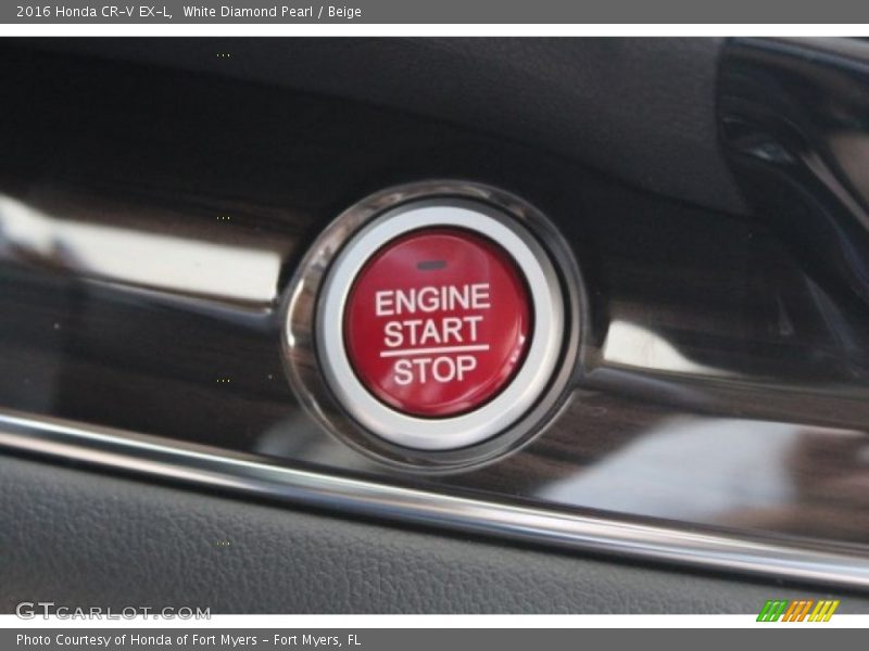 White Diamond Pearl / Beige 2016 Honda CR-V EX-L