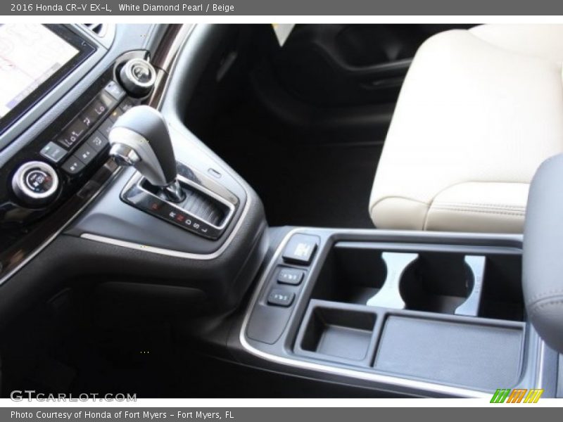 White Diamond Pearl / Beige 2016 Honda CR-V EX-L