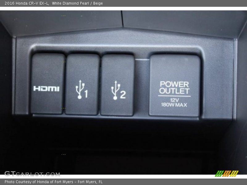 White Diamond Pearl / Beige 2016 Honda CR-V EX-L