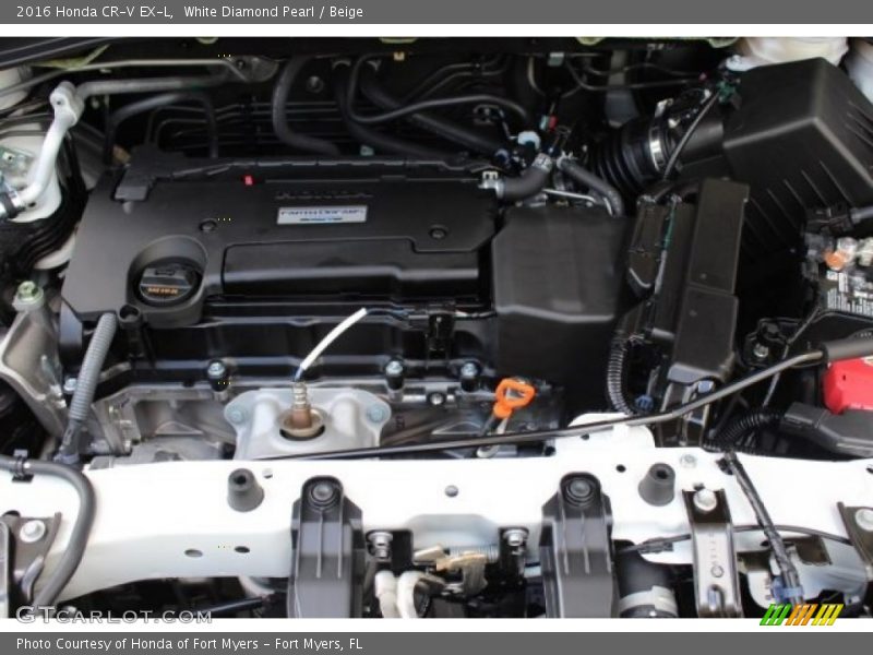 White Diamond Pearl / Beige 2016 Honda CR-V EX-L