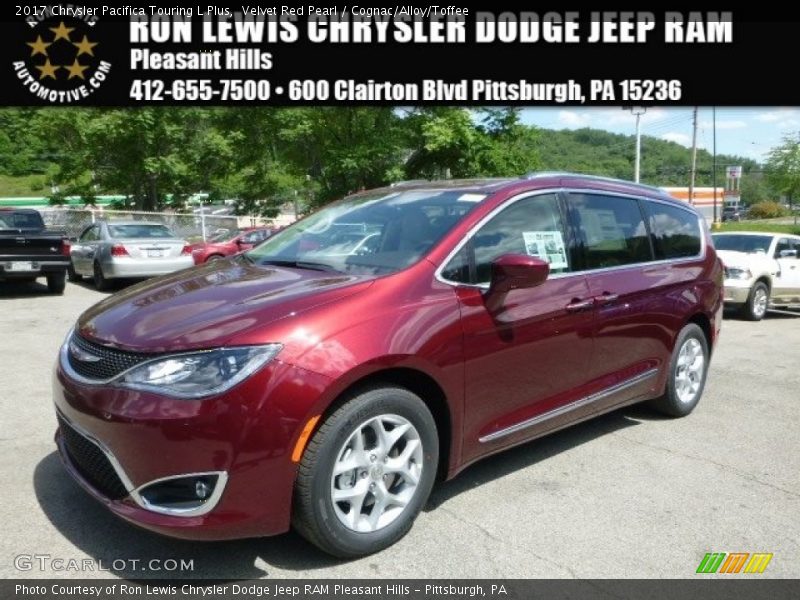 Velvet Red Pearl / Cognac/Alloy/Toffee 2017 Chrysler Pacifica Touring L Plus
