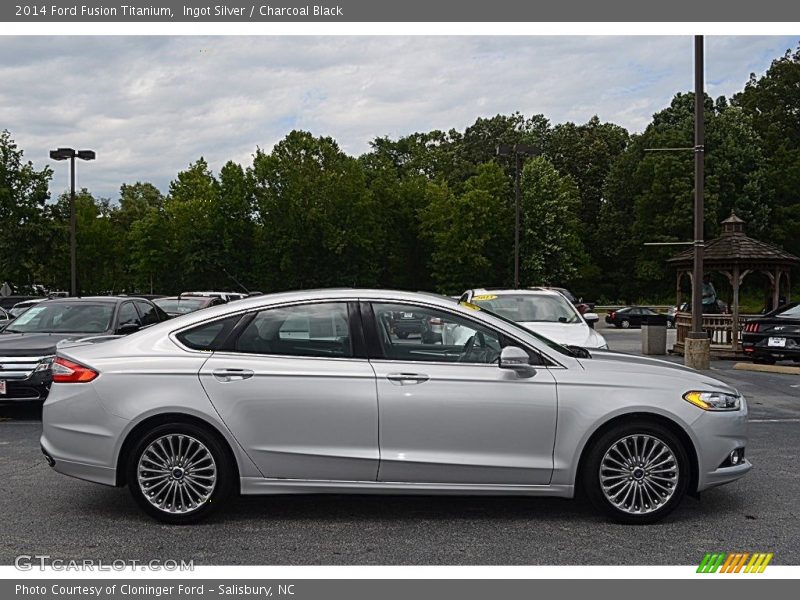 Ingot Silver / Charcoal Black 2014 Ford Fusion Titanium