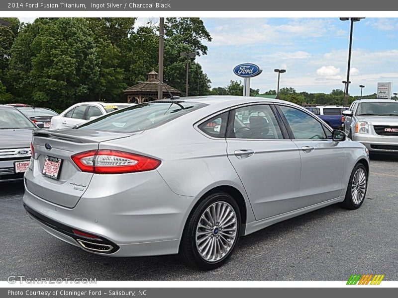 Ingot Silver / Charcoal Black 2014 Ford Fusion Titanium