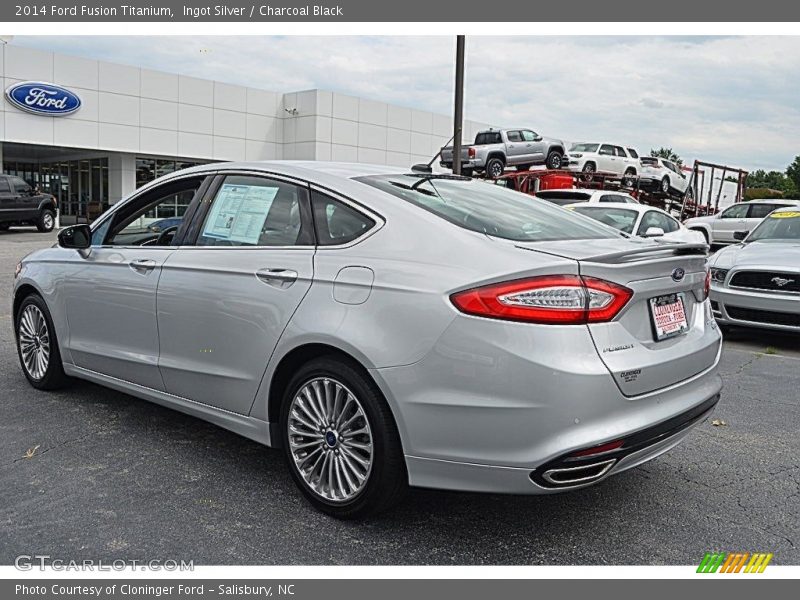 Ingot Silver / Charcoal Black 2014 Ford Fusion Titanium