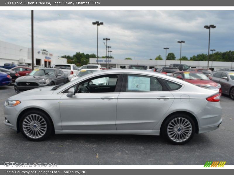 Ingot Silver / Charcoal Black 2014 Ford Fusion Titanium