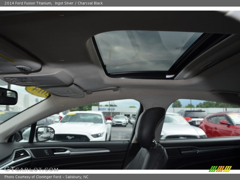 Ingot Silver / Charcoal Black 2014 Ford Fusion Titanium
