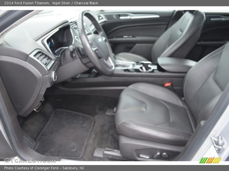 Ingot Silver / Charcoal Black 2014 Ford Fusion Titanium