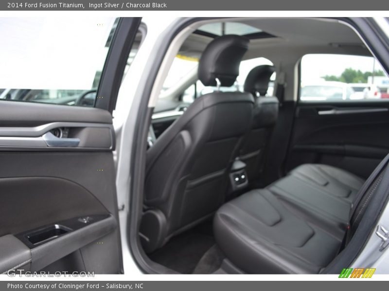 Ingot Silver / Charcoal Black 2014 Ford Fusion Titanium