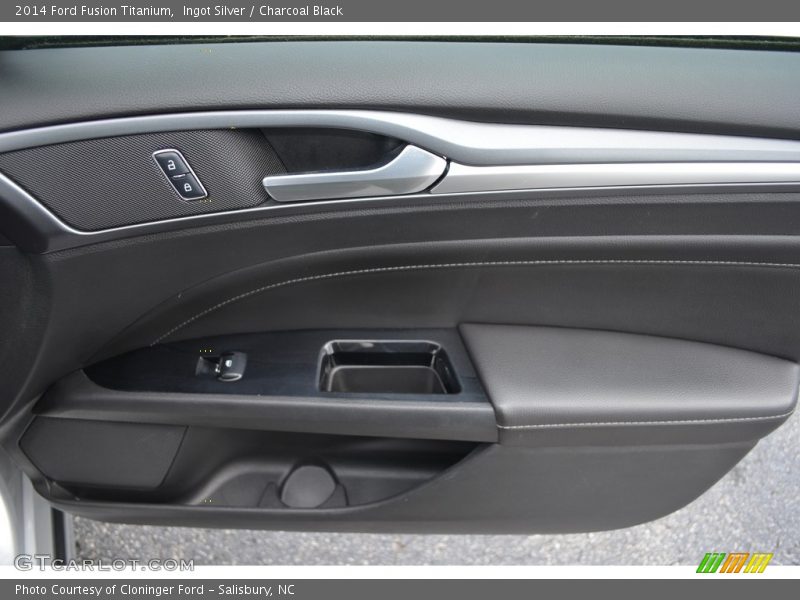 Ingot Silver / Charcoal Black 2014 Ford Fusion Titanium