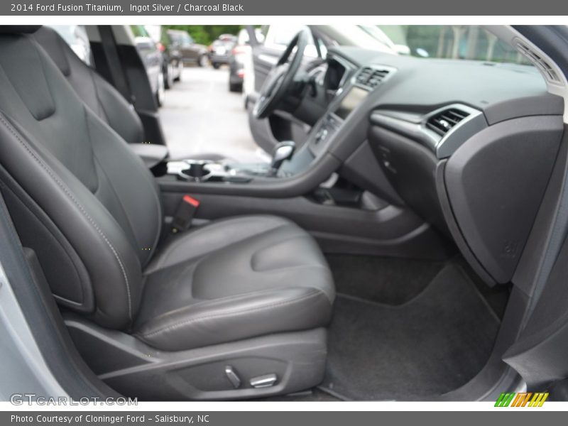 Ingot Silver / Charcoal Black 2014 Ford Fusion Titanium