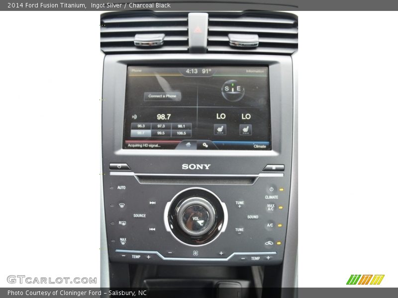 Ingot Silver / Charcoal Black 2014 Ford Fusion Titanium