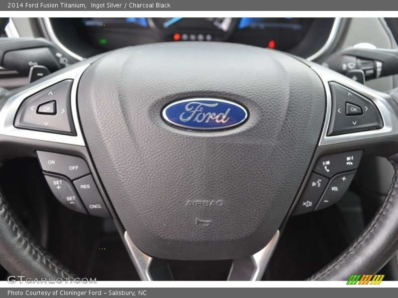 Ingot Silver / Charcoal Black 2014 Ford Fusion Titanium