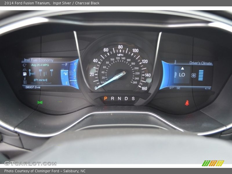 Ingot Silver / Charcoal Black 2014 Ford Fusion Titanium