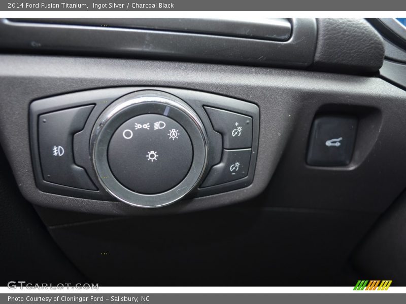 Ingot Silver / Charcoal Black 2014 Ford Fusion Titanium