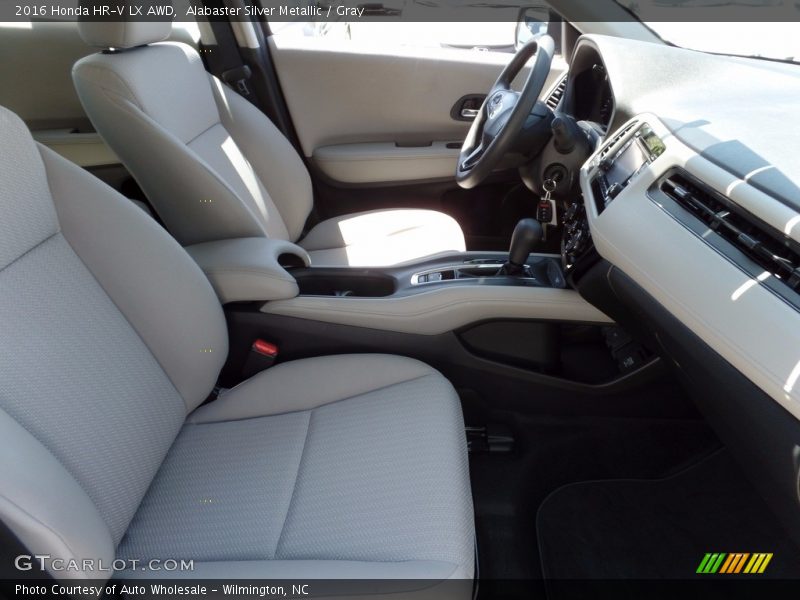 Alabaster Silver Metallic / Gray 2016 Honda HR-V LX AWD