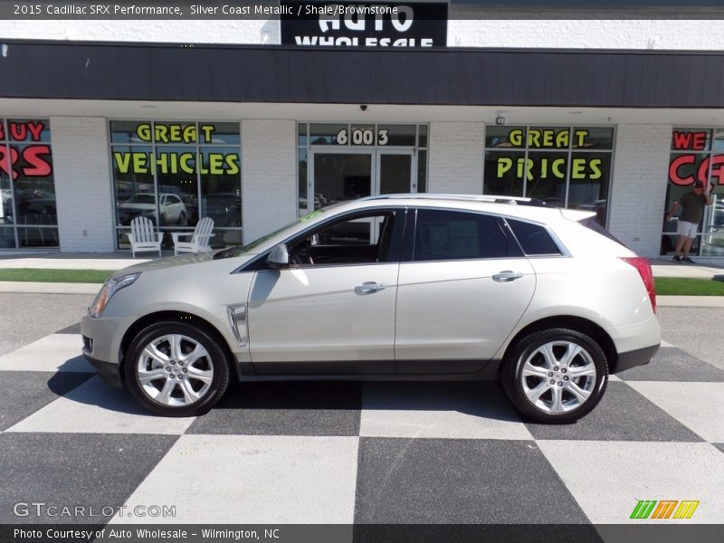 Silver Coast Metallic / Shale/Brownstone 2015 Cadillac SRX Performance
