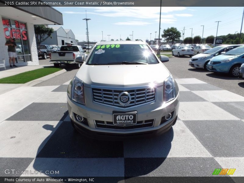 Silver Coast Metallic / Shale/Brownstone 2015 Cadillac SRX Performance