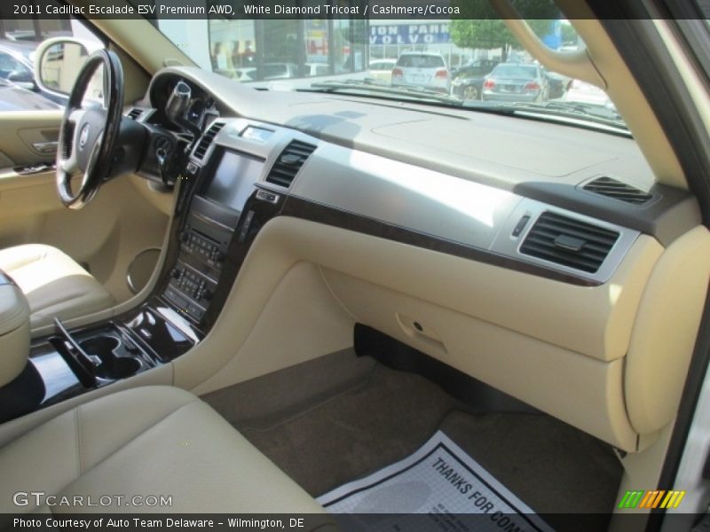 White Diamond Tricoat / Cashmere/Cocoa 2011 Cadillac Escalade ESV Premium AWD