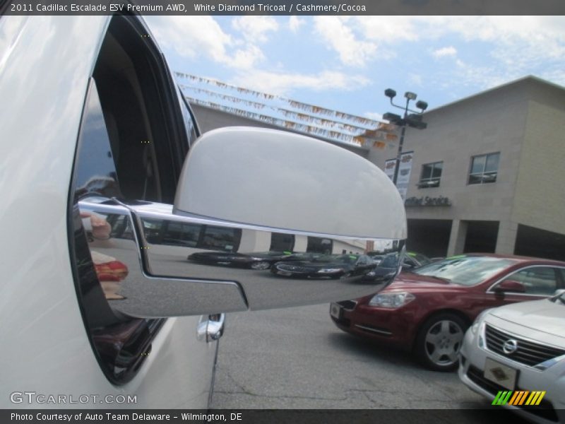 White Diamond Tricoat / Cashmere/Cocoa 2011 Cadillac Escalade ESV Premium AWD