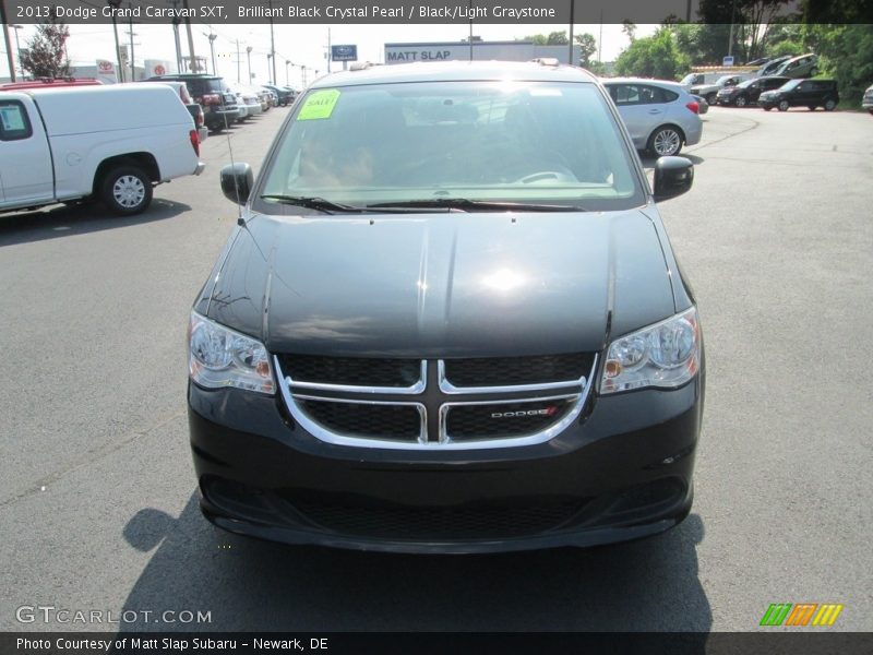 Brilliant Black Crystal Pearl / Black/Light Graystone 2013 Dodge Grand Caravan SXT