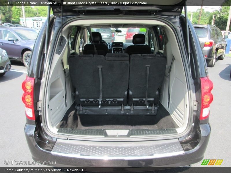 Brilliant Black Crystal Pearl / Black/Light Graystone 2013 Dodge Grand Caravan SXT