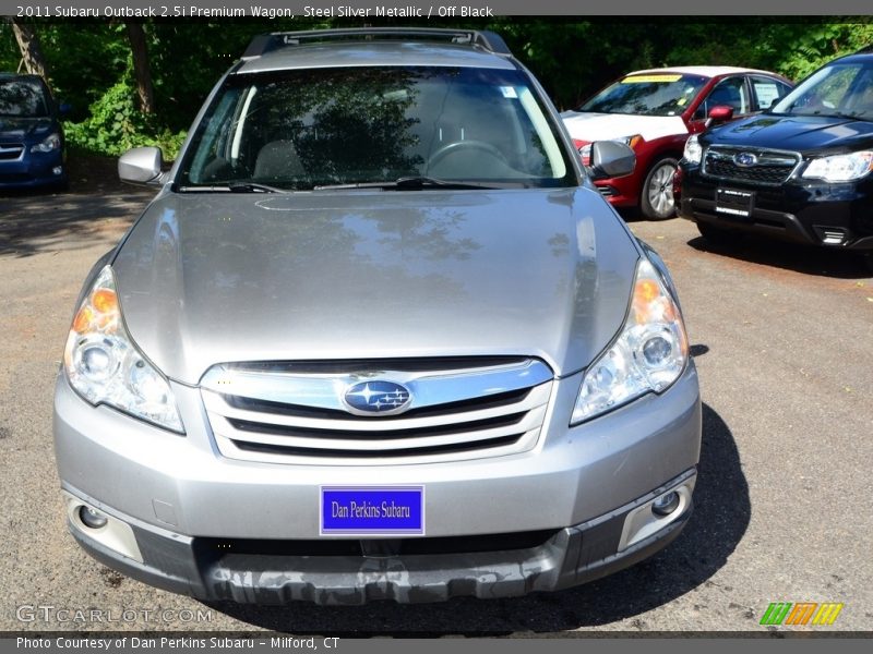 Steel Silver Metallic / Off Black 2011 Subaru Outback 2.5i Premium Wagon