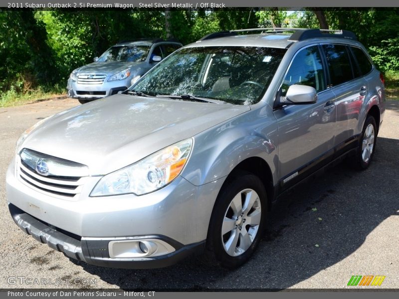 Steel Silver Metallic / Off Black 2011 Subaru Outback 2.5i Premium Wagon