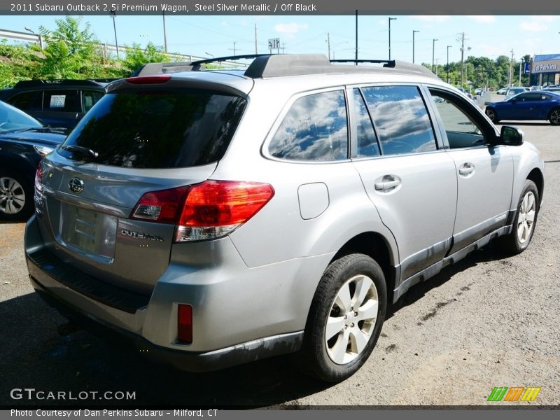 Steel Silver Metallic / Off Black 2011 Subaru Outback 2.5i Premium Wagon