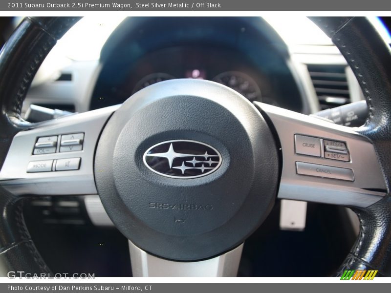 Steel Silver Metallic / Off Black 2011 Subaru Outback 2.5i Premium Wagon