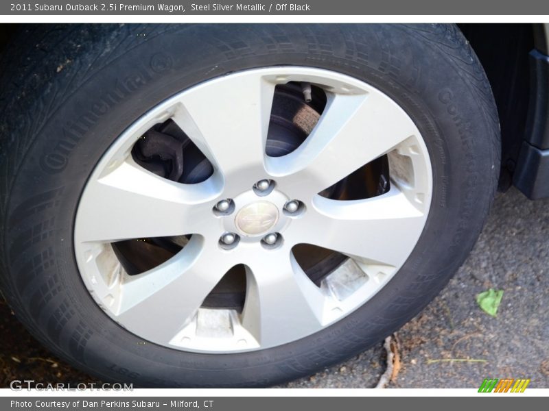 Steel Silver Metallic / Off Black 2011 Subaru Outback 2.5i Premium Wagon
