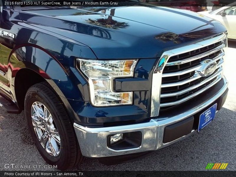 Blue Jeans / Medium Earth Gray 2016 Ford F150 XLT SuperCrew