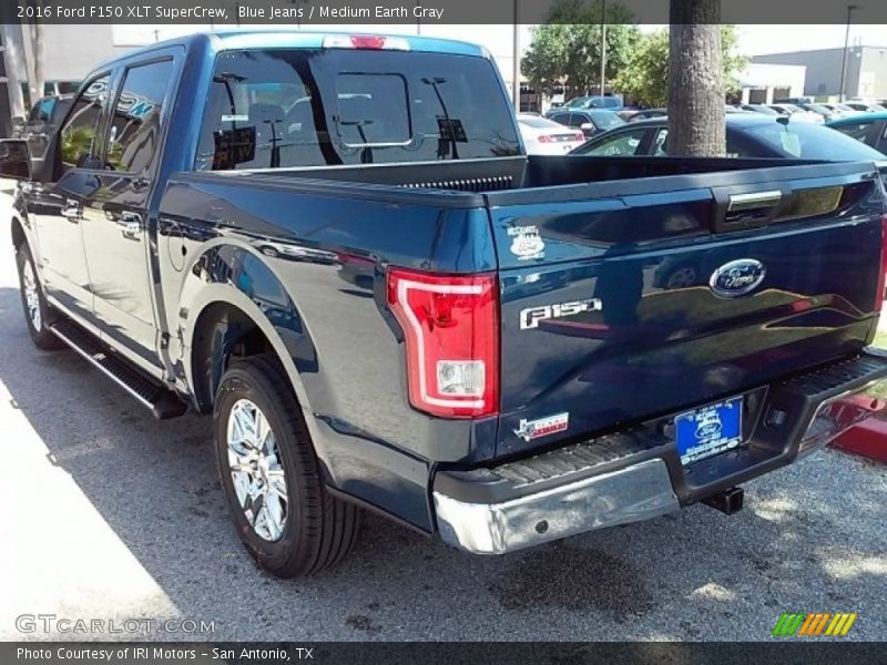 Blue Jeans / Medium Earth Gray 2016 Ford F150 XLT SuperCrew