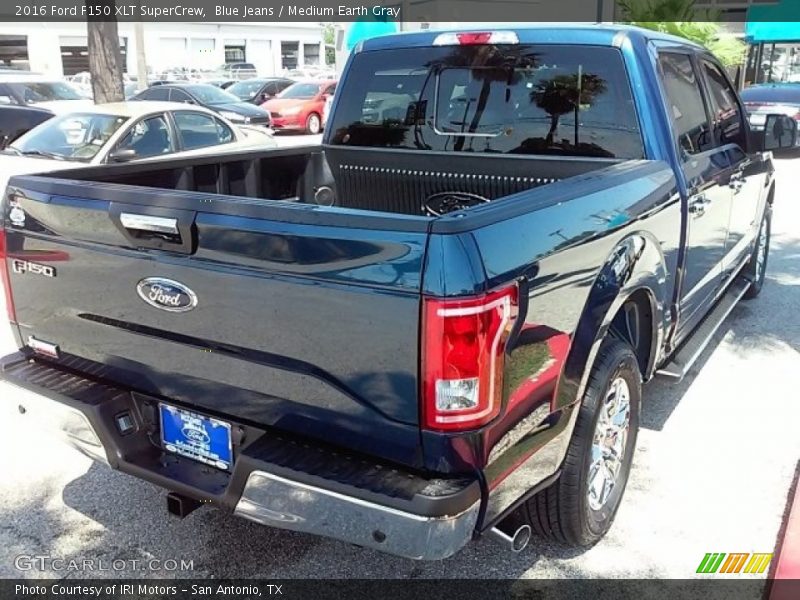 Blue Jeans / Medium Earth Gray 2016 Ford F150 XLT SuperCrew